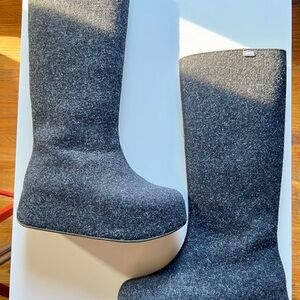 Camper Ottolinger Gray Wool Platform Boots